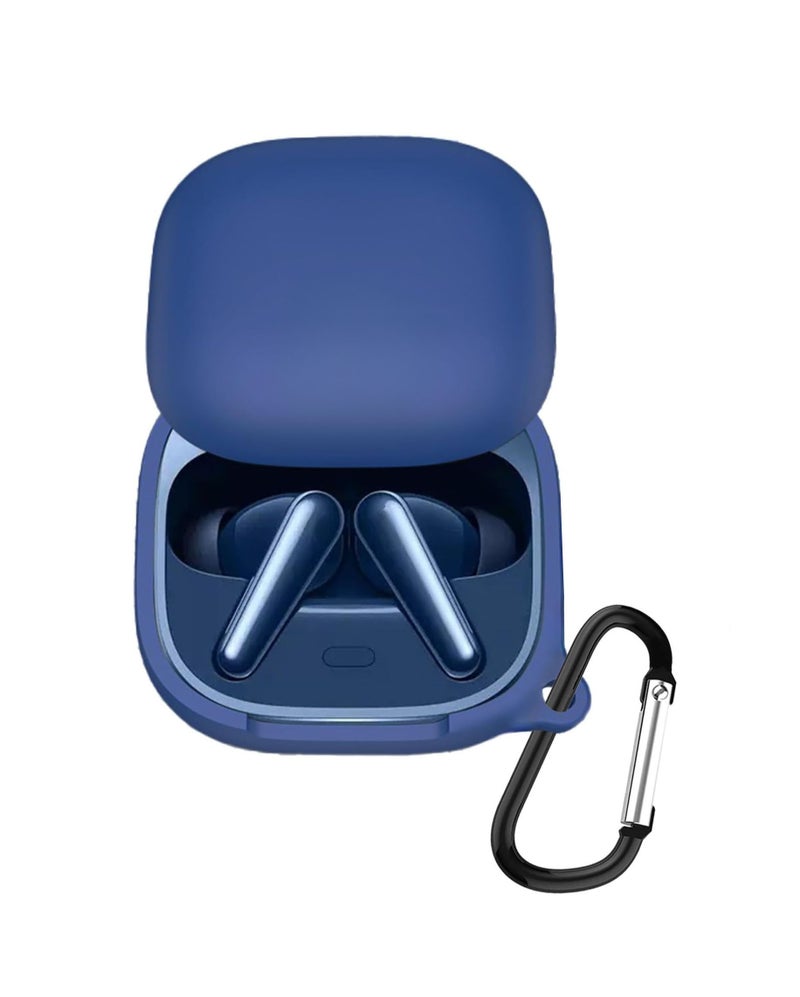 Silicone Cover Compatible with  Liberty 5 by ,Soft Silicone Bluetooth Earphone Case,Shock Resistant with  Liberty 5 Cover,With Carabiner(blue)